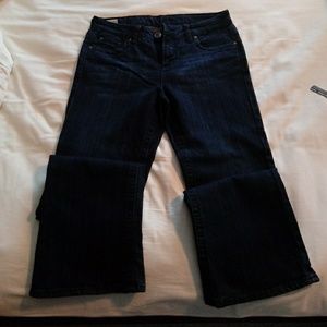 Wide leg stretch jeans